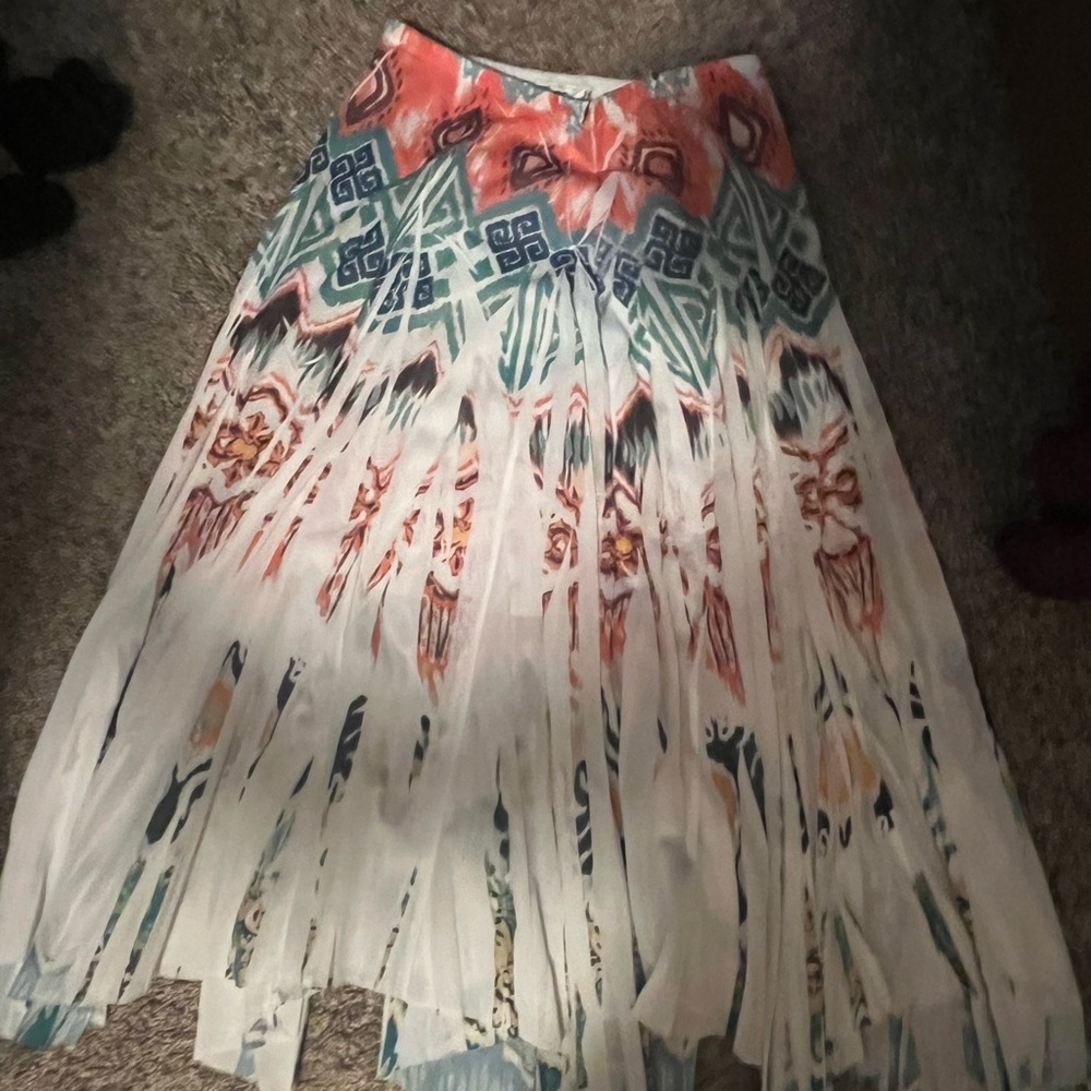Bohemian Print Maxi Skirt - Multicolor